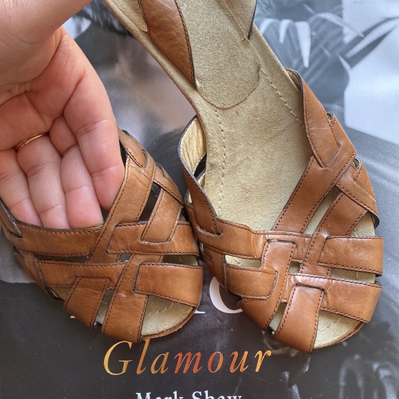 Prada Milano Strappy  Heel Slides | Color: cognac brown leather | Size: 38 1/2 - Picture 4 of 10